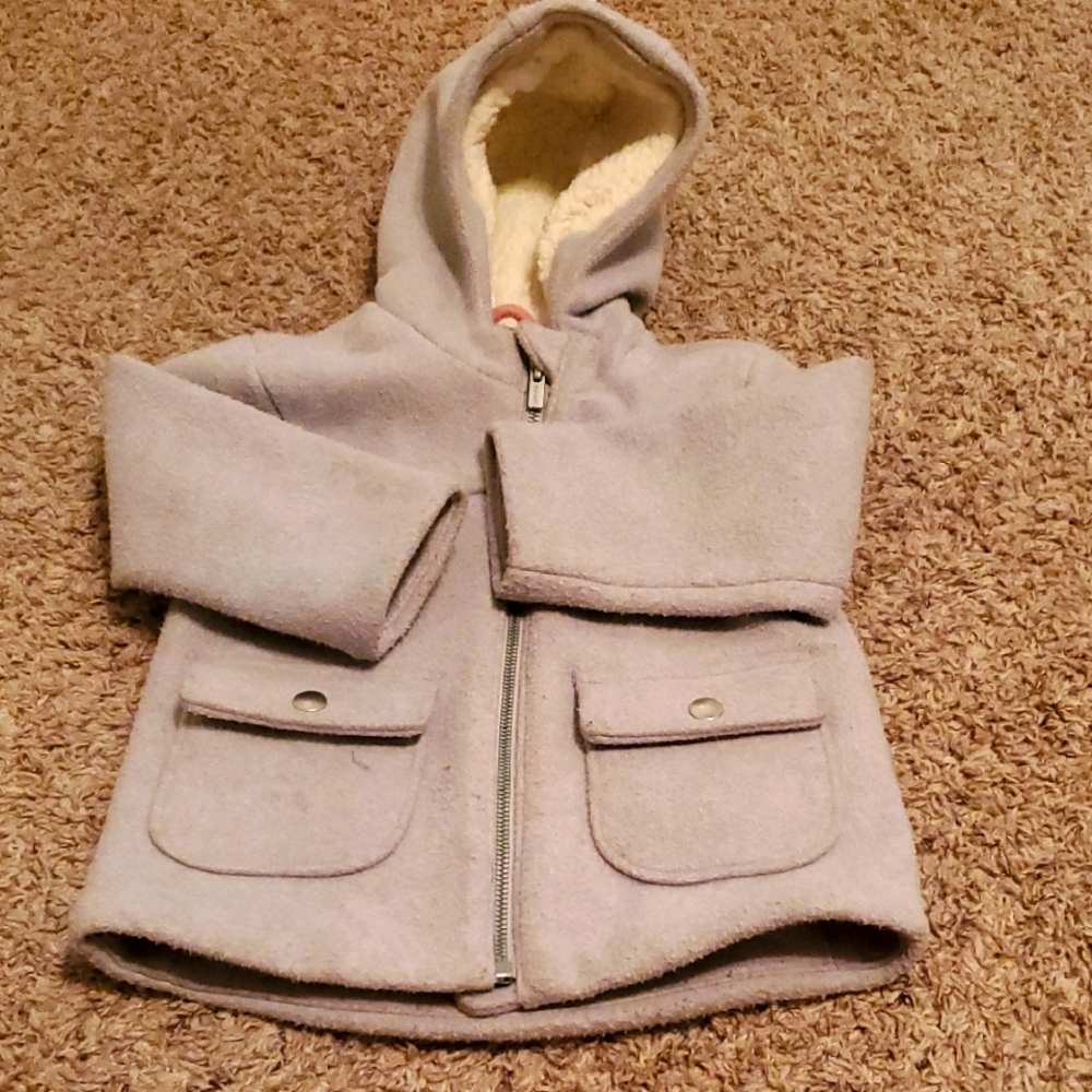 Old Navy Toddler Gray and Cream Fleece Jacket